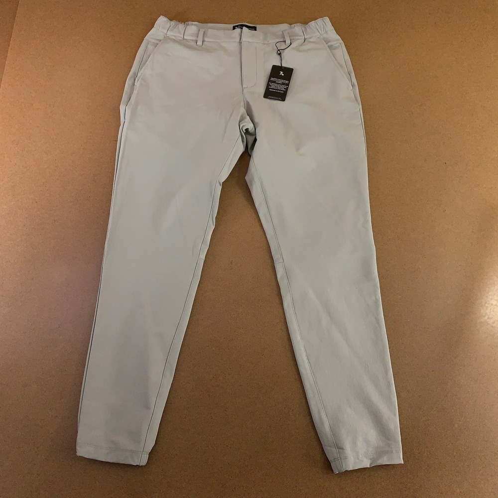 Tailored Athlete Mens Large Gray Stretch Elastic Hem Everyday Tech Trousers NWT